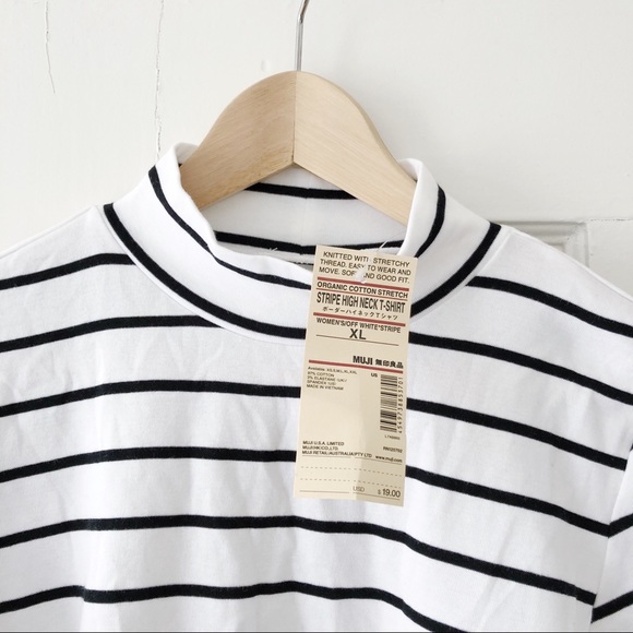 Stripped Turtle Neck Long Sleeve Tee - Picture 2 of 3